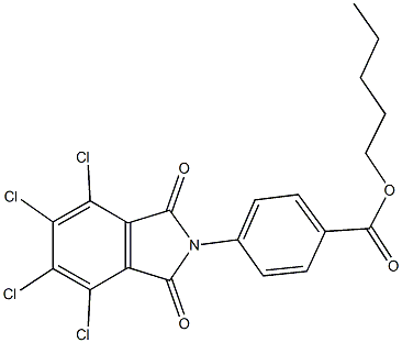pentyl 4-(4,5,6,7-tetrachloro-1,3-dioxo-1,3-dihydro-2H-isoindol-2-yl)benzoate 结构式