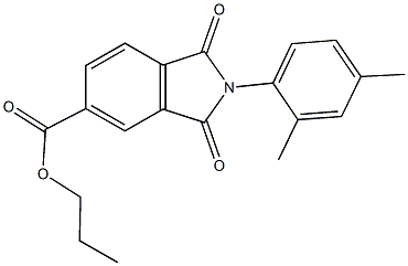 propyl 2-(2,4-dimethylphenyl)-1,3-dioxo-5-isoindolinecarboxylate Structure