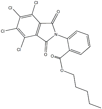 pentyl 2-(4,5,6,7-tetrachloro-1,3-dioxo-1,3-dihydro-2H-isoindol-2-yl)benzoate 化学構造式