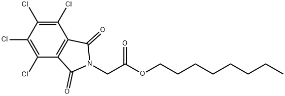 octyl (4,5,6,7-tetrachloro-1,3-dioxo-1,3-dihydro-2H-isoindol-2-yl)acetate 结构式
