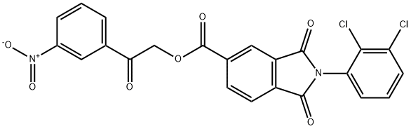 2-{3-nitrophenyl}-2-oxoethyl 2-(2,3-dichlorophenyl)-1,3-dioxoisoindoline-5-carboxylate,352005-11-9,结构式