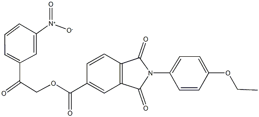 2-{3-nitrophenyl}-2-oxoethyl 2-(4-ethoxyphenyl)-1,3-dioxoisoindoline-5-carboxylate,352005-13-1,结构式