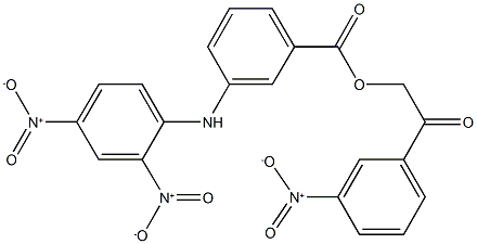 2-{3-nitrophenyl}-2-oxoethyl 3-{2,4-bisnitroanilino}benzoate Structure