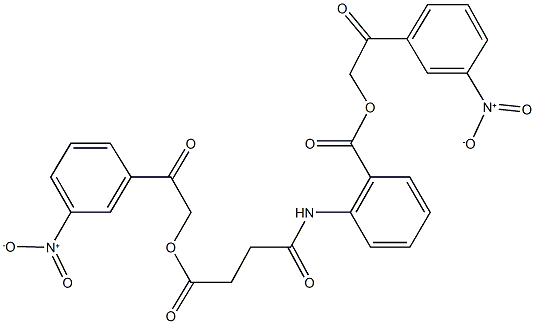 2-{3-nitrophenyl}-2-oxoethyl 2-{[4-(2-{3-nitrophenyl}-2-oxoethoxy)-4-oxobutanoyl]amino}benzoate Structure