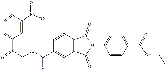 2-{3-nitrophenyl}-2-oxoethyl 2-[4-(ethoxycarbonyl)phenyl]-1,3-dioxoisoindoline-5-carboxylate|