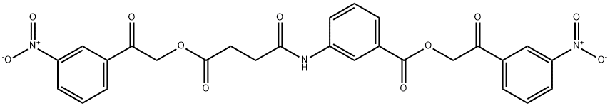 2-{3-nitrophenyl}-2-oxoethyl 3-{[4-(2-{3-nitrophenyl}-2-oxoethoxy)-4-oxobutanoyl]amino}benzoate Structure