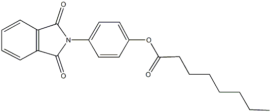 4-(1,3-dioxo-1,3-dihydro-2H-isoindol-2-yl)phenyl octanoate Struktur