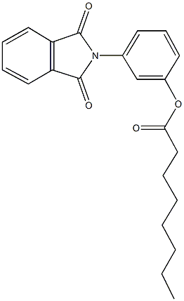 3-(1,3-dioxo-1,3-dihydro-2H-isoindol-2-yl)phenyl octanoate Structure