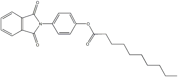 4-(1,3-dioxo-1,3-dihydro-2H-isoindol-2-yl)phenyl decanoate Struktur