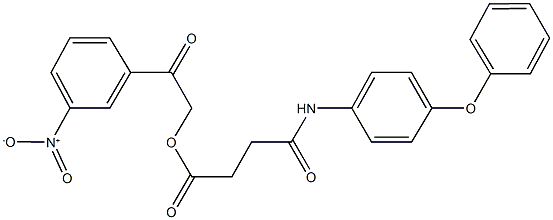 2-{3-nitrophenyl}-2-oxoethyl 4-oxo-4-(4-phenoxyanilino)butanoate 结构式