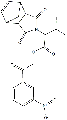 2-{3-nitrophenyl}-2-oxoethyl 2-(3,5-dioxo-4-azatricyclo[5.2.1.0~2,6~]dec-8-en-4-yl)-3-methylbutanoate,352005-58-4,结构式