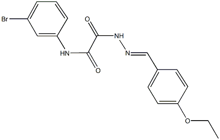 N-(3-bromophenyl)-2-[2-(4-ethoxybenzylidene)hydrazino]-2-oxoacetamide 结构式