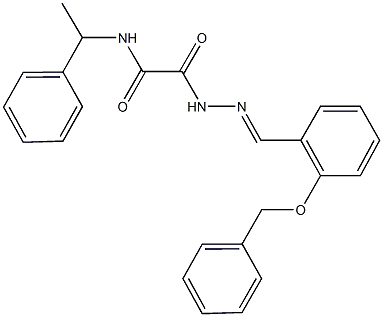 2-{2-[2-(benzyloxy)benzylidene]hydrazino}-2-oxo-N-(1-phenylethyl)acetamide Structure