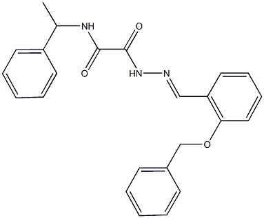 2-{2-[2-(benzyloxy)benzylidene]hydrazino}-2-oxo-N-(1-phenylethyl)acetamide|