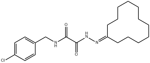 N-(4-chlorobenzyl)-2-(2-cyclododecylidenehydrazino)-2-oxoacetamide Structure