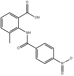 2-({4-nitrobenzoyl}amino)-3-methylbenzoic acid Structure