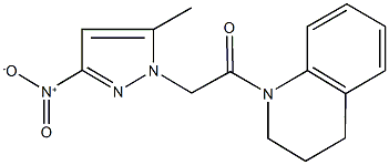 1-({3-nitro-5-methyl-1H-pyrazol-1-yl}acetyl)-1,2,3,4-tetrahydroquinoline Struktur