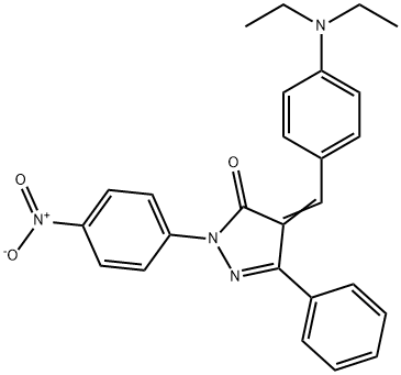 4-[4-(diethylamino)benzylidene]-2-{4-nitrophenyl}-5-phenyl-2,4-dihydro-3H-pyrazol-3-one,352208-69-6,结构式