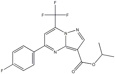 isopropyl 5-(4-fluorophenyl)-7-(trifluoromethyl)pyrazolo[1,5-a]pyrimidine-3-carboxylate 结构式