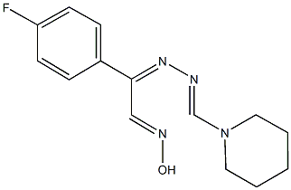 1-piperidinecarbaldehyde [1-(4-fluorophenyl)-2-(hydroxyimino)ethylidene]hydrazone Structure