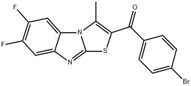 (4-bromophenyl)(6,7-difluoro-3-methyl[1,3]thiazolo[3,2-a]benzimidazol-2-yl)methanone Structure