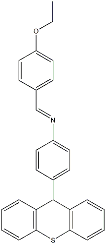 N-(4-ethoxybenzylidene)-N-[4-(9H-thioxanthen-9-yl)phenyl]amine Struktur