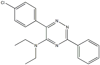 N-[6-(4-chlorophenyl)-3-phenyl-1,2,4-triazin-5-yl]-N,N-diethylamine 化学構造式