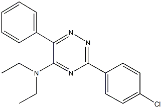 N-[3-(4-chlorophenyl)-6-phenyl-1,2,4-triazin-5-yl]-N,N-diethylamine Struktur
