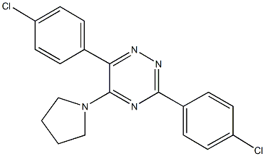 3,6-bis(4-chlorophenyl)-5-(1-pyrrolidinyl)-1,2,4-triazine,352215-92-0,结构式