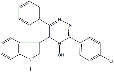 3-(4-chlorophenyl)-5-(1-methyl-1H-indol-3-yl)-6-phenyl-1,2,4-triazin-4(5H)-ol,352216-06-9,结构式