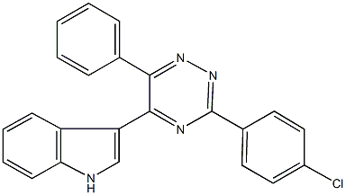 3-[3-(4-chlorophenyl)-6-phenyl-1,2,4-triazin-5-yl]-1H-indole 化学構造式