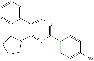 3-(4-bromophenyl)-6-phenyl-5-(1-pyrrolidinyl)-1,2,4-triazine|