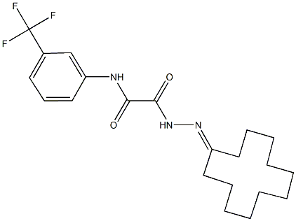 2-(2-cyclododecylidenehydrazino)-2-oxo-N-[3-(trifluoromethyl)phenyl]acetamide Struktur