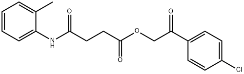 2-(4-chlorophenyl)-2-oxoethyl 4-oxo-4-(2-toluidino)butanoate Structure