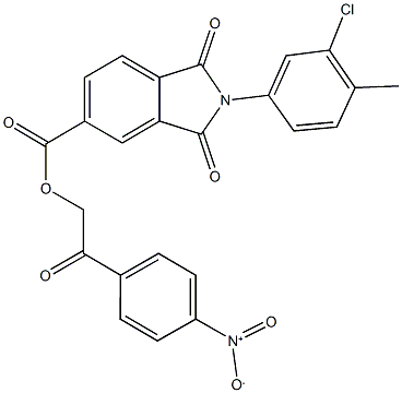 352218-96-3 2-{4-nitrophenyl}-2-oxoethyl 2-(3-chloro-4-methylphenyl)-1,3-dioxo-5-isoindolinecarboxylate