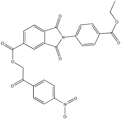 2-{4-nitrophenyl}-2-oxoethyl 2-[4-(ethoxycarbonyl)phenyl]-1,3-dioxo-5-isoindolinecarboxylate,352219-05-7,结构式