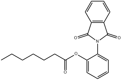 2-(1,3-dioxo-1,3-dihydro-2H-isoindol-2-yl)phenyl heptanoate Struktur