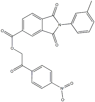 2-{4-nitrophenyl}-2-oxoethyl 2-(3-methylphenyl)-1,3-dioxo-5-isoindolinecarboxylate,352219-11-5,结构式