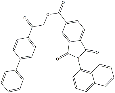 2-[1,1'-biphenyl]-4-yl-2-oxoethyl 2-(1-naphthyl)-1,3-dioxo-5-isoindolinecarboxylate,352219-19-3,结构式