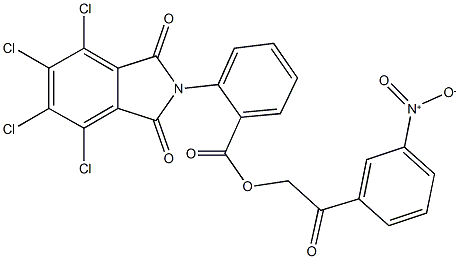 2-{3-nitrophenyl}-2-oxoethyl 2-(4,5,6,7-tetrachloro-1,3-dioxo-1,3-dihydro-2H-isoindol-2-yl)benzoate Structure