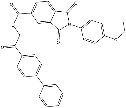 2-[1,1'-biphenyl]-4-yl-2-oxoethyl 2-(4-ethoxyphenyl)-1,3-dioxo-5-isoindolinecarboxylate,352219-24-0,结构式