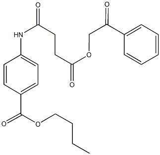 butyl 4-{[4-oxo-4-(2-oxo-2-phenylethoxy)butanoyl]amino}benzoate Structure