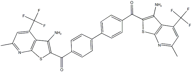 352219-51-3 [3-amino-6-methyl-4-(trifluoromethyl)thieno[2,3-b]pyridin-2-yl](4'-{[3-amino-6-methyl-4-(trifluoromethyl)thieno[2,3-b]pyridin-2-yl]carbonyl}[1,1'-biphenyl]-4-yl)methanone