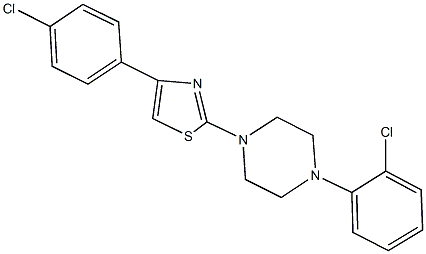 1-(2-chlorophenyl)-4-[4-(4-chlorophenyl)-1,3-thiazol-2-yl]piperazine Structure