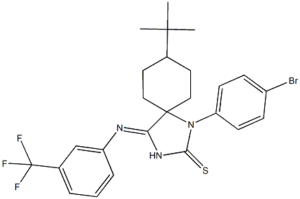 352223-68-8 1-(4-bromophenyl)-8-tert-butyl-4-{[3-(trifluoromethyl)phenyl]imino}-1,3-diazaspiro[4.5]decane-2-thione