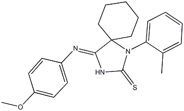 352223-77-9 4-[(4-methoxyphenyl)imino]-1-(2-methylphenyl)-1,3-diazaspiro[4.5]decane-2-thione