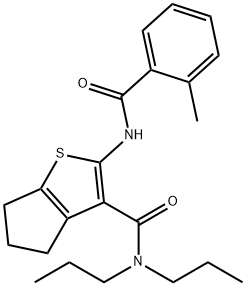 2-[(2-methylbenzoyl)amino]-N,N-dipropyl-5,6-dihydro-4H-cyclopenta[b]thiophene-3-carboxamide Structure