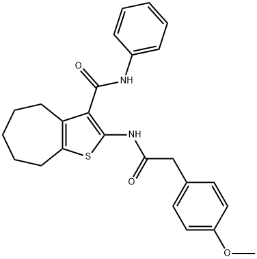 352226-66-5 2-{[(4-methoxyphenyl)acetyl]amino}-N-phenyl-5,6,7,8-tetrahydro-4H-cyclohepta[b]thiophene-3-carboxamide