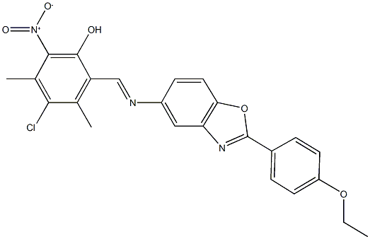 352285-75-7 4-chloro-2-({[2-(4-ethoxyphenyl)-1,3-benzoxazol-5-yl]imino}methyl)-6-nitro-3,5-dimethylphenol