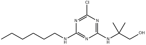 2-{[4-chloro-6-(hexylamino)-1,3,5-triazin-2-yl]amino}-2-methyl-1-propanol Structure